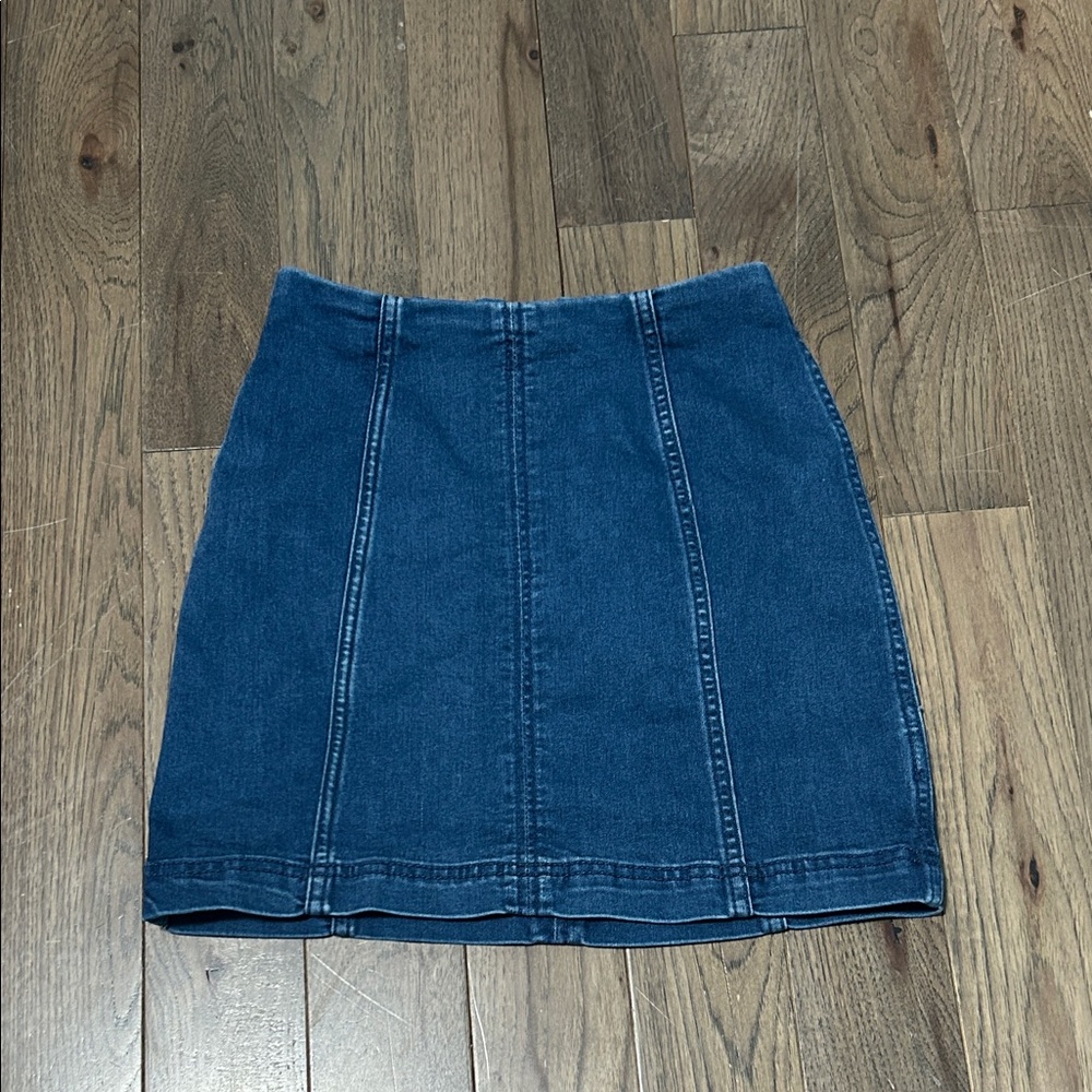Free People Dark Blue Mini Skirt